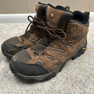 Merrell Hiking Boots Moab 2 Mid Waterproof Size 14W Brown Suede J06051W